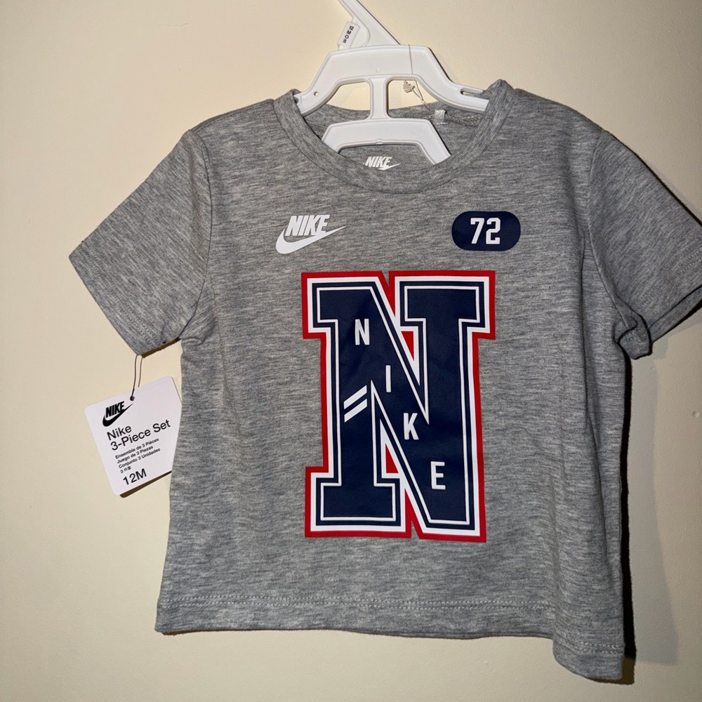 Nike Kids Gray and Blue Graphic Tee - NOT A SET